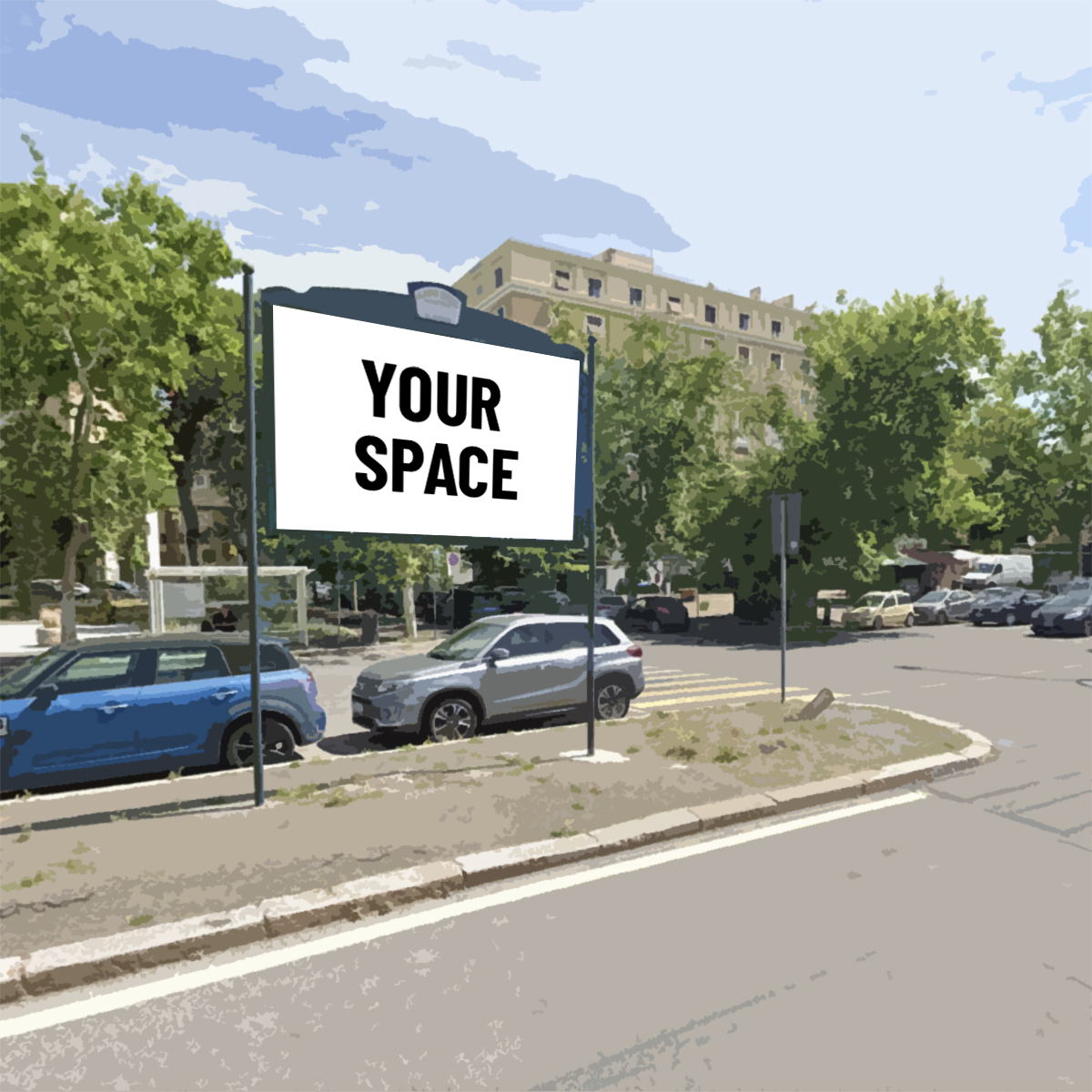 SPAZIO PUBBLICITARIO 300 x 200 Via delle Sette Chiese (ROMA) Dal 19/10/2026 al 01/11/2026 14 giorni
